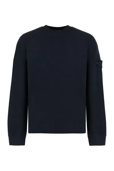 Stone Island Cotton Crew-neck Sweatshirt In Gray