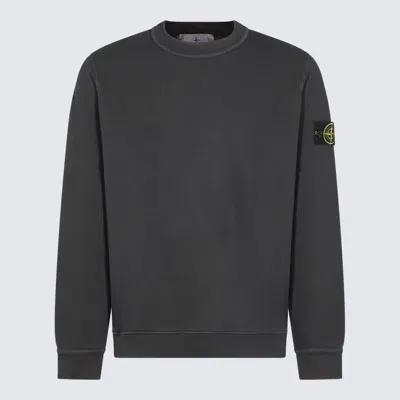 Stone Island Grey Cotton Sweatshirt In Lead Grey