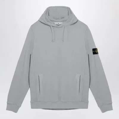 Stone Island Grey Hooded Sweatshirt Men In Gray