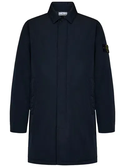 Stone Island Jacket In Blue