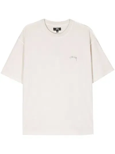 Stussy Logo Cotton T-shirt In White