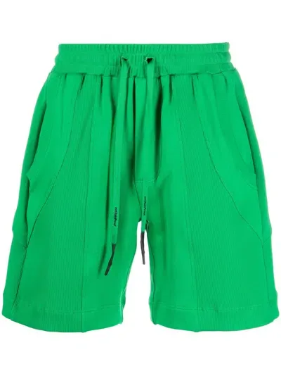 Styland X Notrainproof Drawstring Organic Cotton Shorts In Green