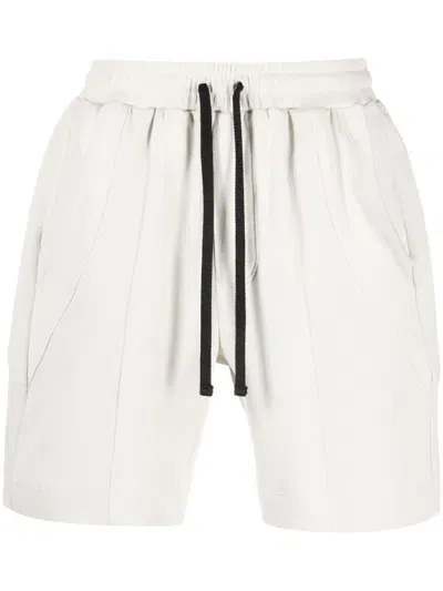 Styland Drawstring-waistband Organic-cotton Shorts In Grey