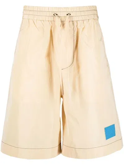 Sunnei Wide-leg Drawstring Shorts In Nude