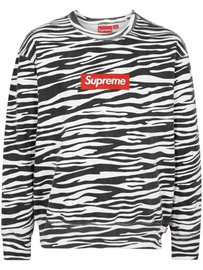 Supreme Box Logo Crew-neck Sweatshirt In Black