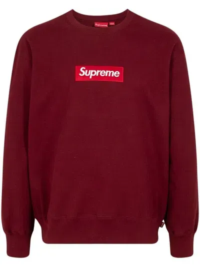 Supreme Box Logo Crew-neck Sweatshirt In Red