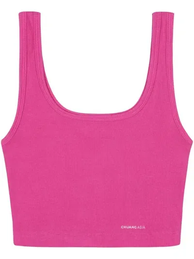 Team Wang X Chuang Asia Women Cropped Tank Top In Pink