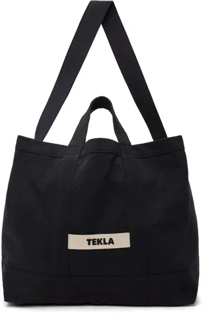 Tekla Black Beach Tote In Core Black