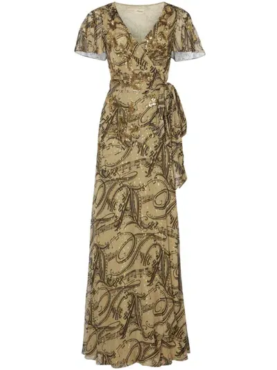 Temperley London Silvana Maxi Dress In Green