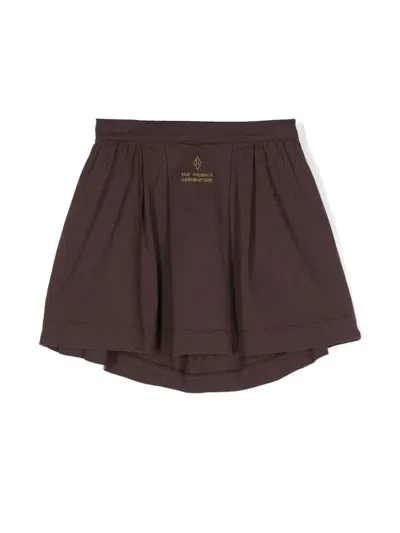 The Animals Observatory Kids' Turkey Track Skirt In Brown