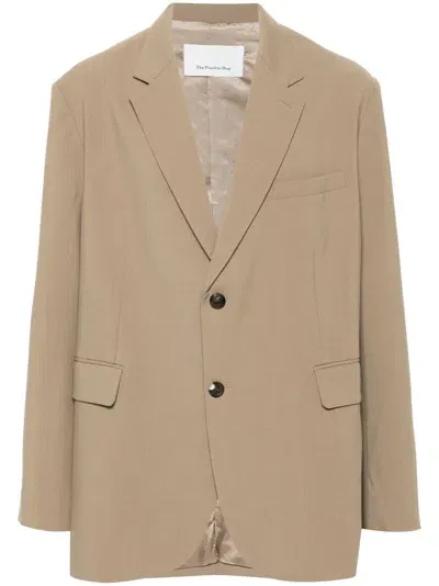 The Frankie Shop Beige Beo Blazer In Brown