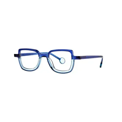 Theo Eyewear Schommel 006 Transparent Delft Ware Blue+blueberry Jelly+tra6