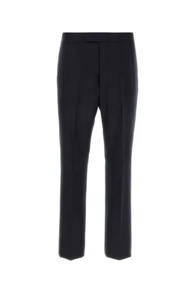 Thom Browne Man Navy Blue Wool Pant