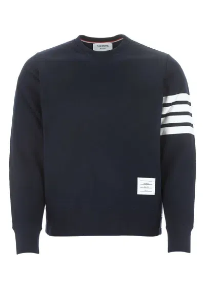 Thom Browne Navy Blue Cotton Sweatshirt