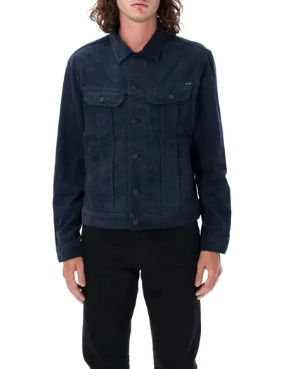 Tom Ford Micro Cord Icon Denim Jacket In Black