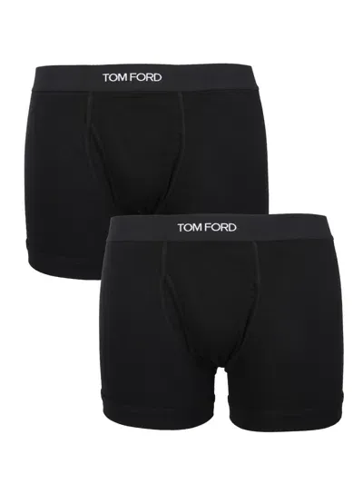 Tom Ford Pack Of Two Boxers In Black