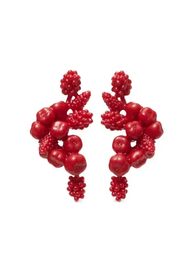 Tory Burch Fruit Earrings In Red