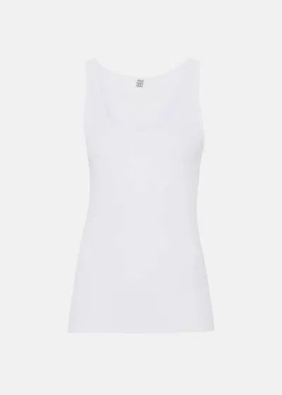 Totême Toteme White Classic Ribbed Tank Top