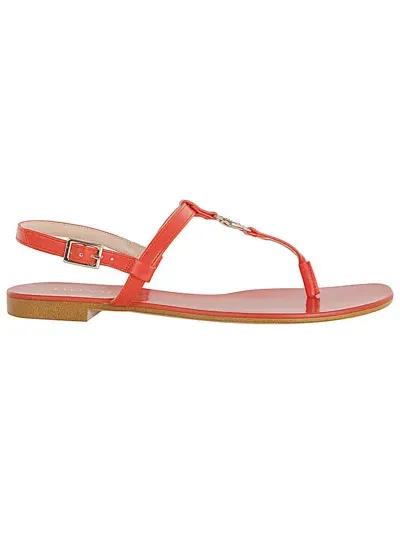 Twinset Slim Sandal In Yellow & Orange