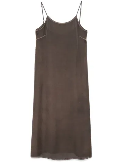 Uma Wang Anaya Midi Dress In Brown