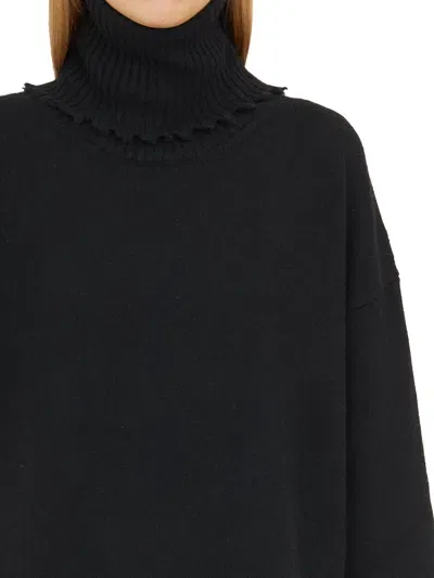 Uma Wang Maglia Collo Alto In Cashmere In Black