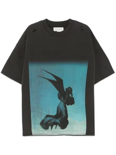 Untitled Artworks Angel T-shirt In Grey/blue