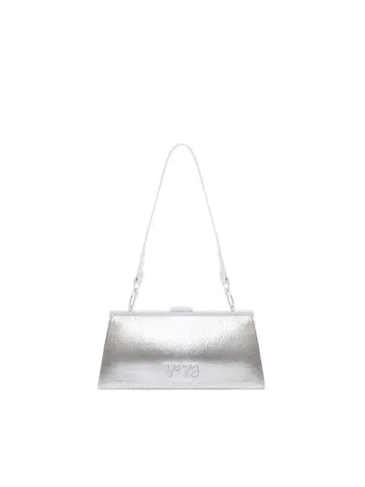 V73 Crow Sports Laminated Clutch Bag In Silver