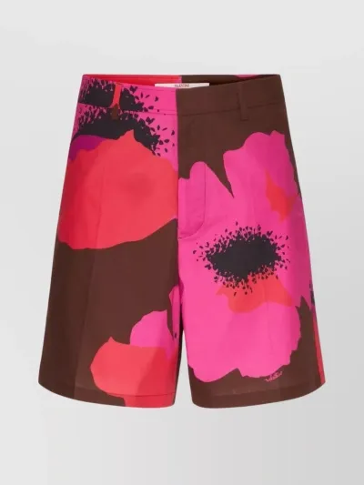 Valentino Floral Print Bermuda Shorts In 印花/多色