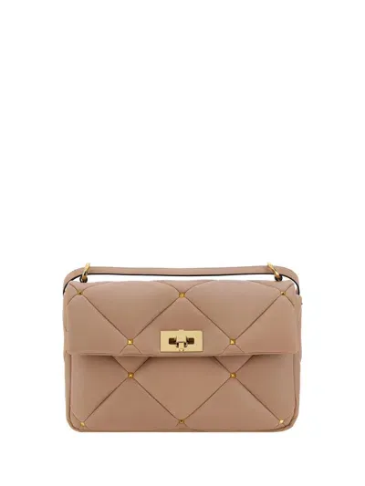 Valentino Garavani Roman Shoulder Bag In Rose Cannelle