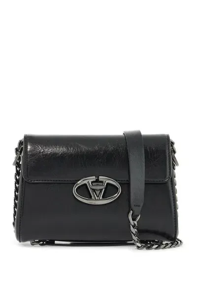 Valentino Garavani Small Vlogo Locker Shoulder Bag In Black