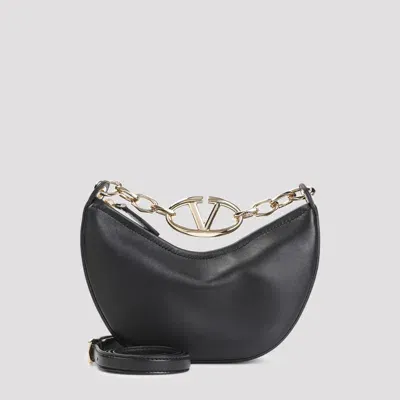 Valentino Garavani Vlogo Moon Bag In Black