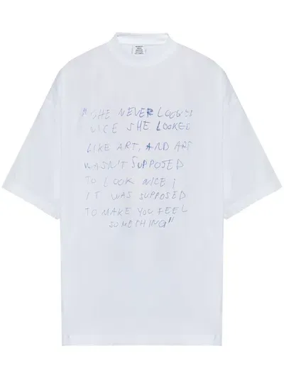 Vetements Graphic-print T-shirt In Weiss