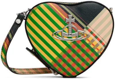 Vivienne Westwood Multicolor Louise Heart Crossbody Pouch In Combat Tartan