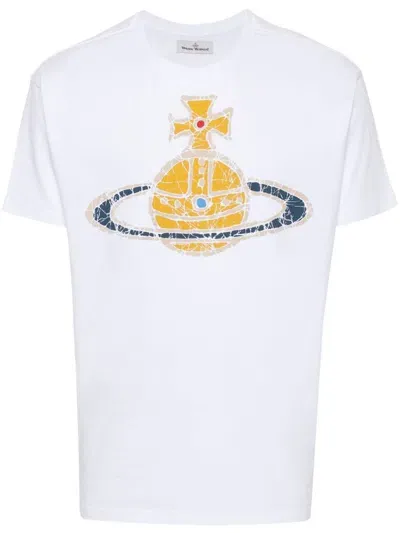 Vivienne Westwood Printed Cotton T-shirt In White