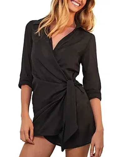 Vix Solid Lia Short Coverup In Black