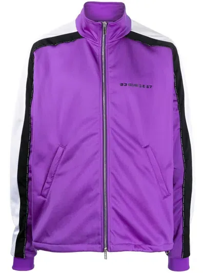 Vtmnts Side Stripes Zip-up Jacket In Purple