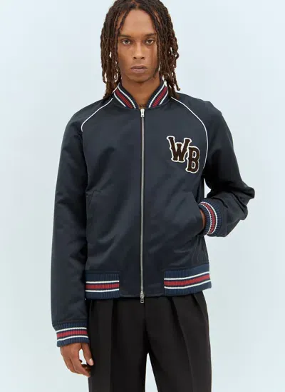 Wales Bonner Marvel Bomber Jacket In Black