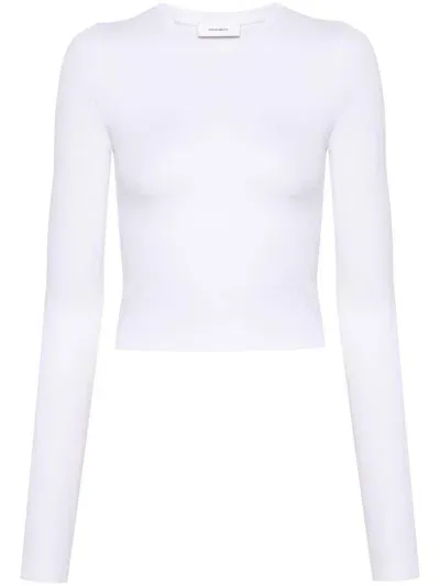 Wardrobe Nyc Fitted Long Sleeve T Shirt In White