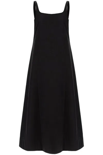 Wardrobe.nyc Flared Poplin Dress With In Black