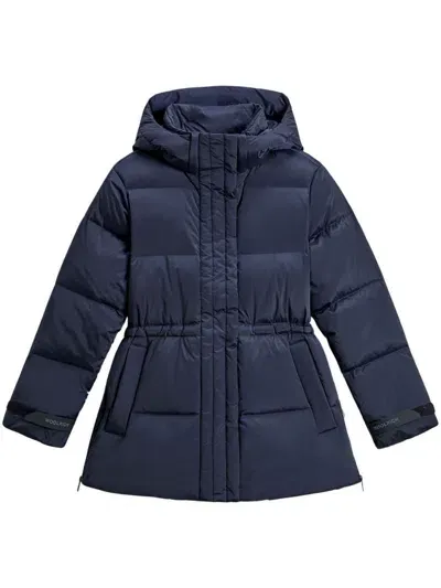 Woolrich Alsea Medium Puffer Jacket In Blue