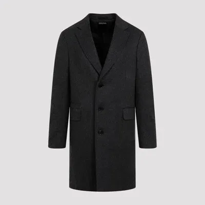 Zegna Coat In Grey