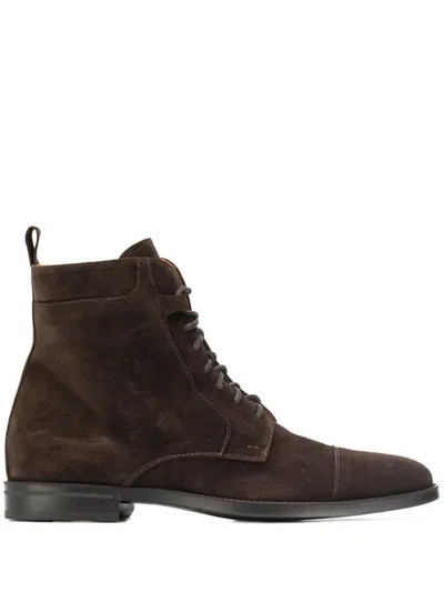 Scarosso Lace-up Ankle Boots In Brown