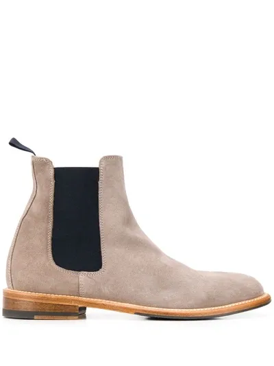 Scarosso Chelsea Colour-block Boots In Grey