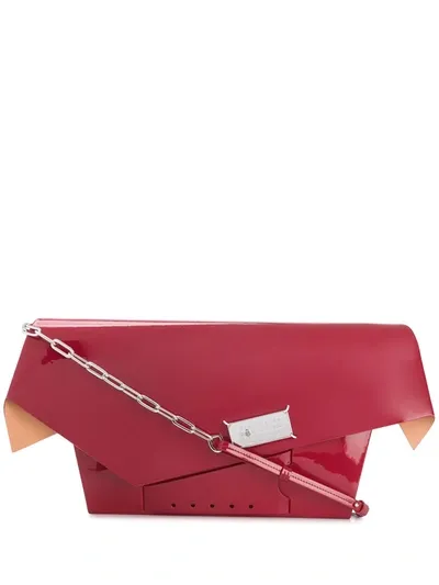 Maison Margiela Large Snatched Shoulder Bag In Red