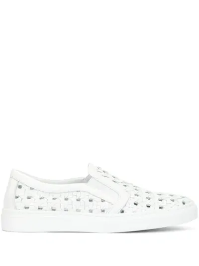 Madison.maison 25mm Woven Sneakers In White