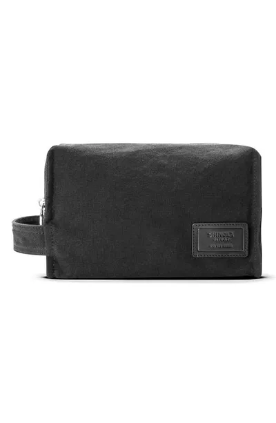 Shinola Men's Bert Canvas Double-zip Toiletry Kit Case In Black