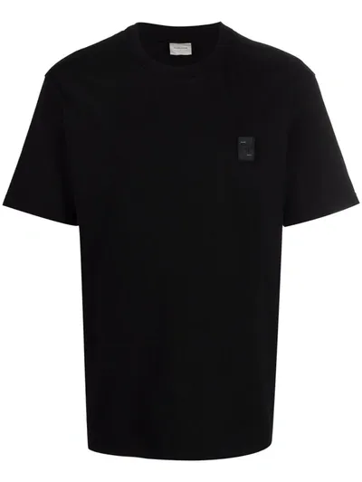 Filling Pieces Lux Logo-patch Organic Cotton T-shirt In Schwarz