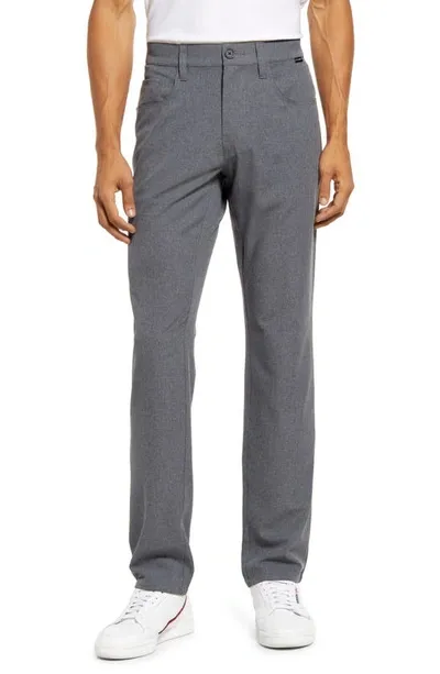 Travismathew Right On Time Straight Leg Pants In Heather Dark Grey