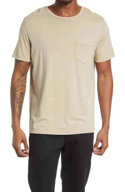 Rails Johnny Cotton Blend Pocket T-shirt In Beige