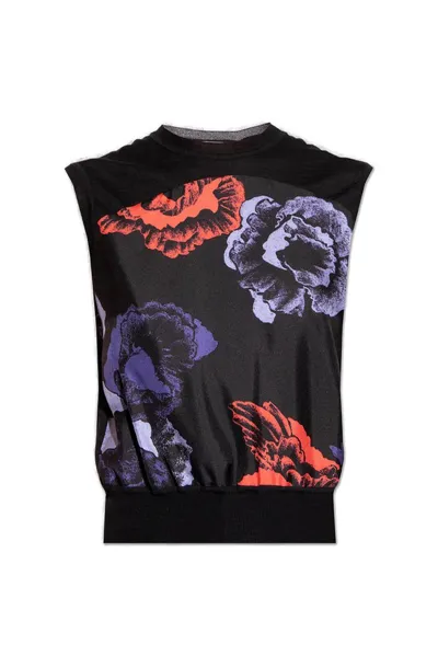 Ferragamo Floral-print Sleeveless Top In Multi